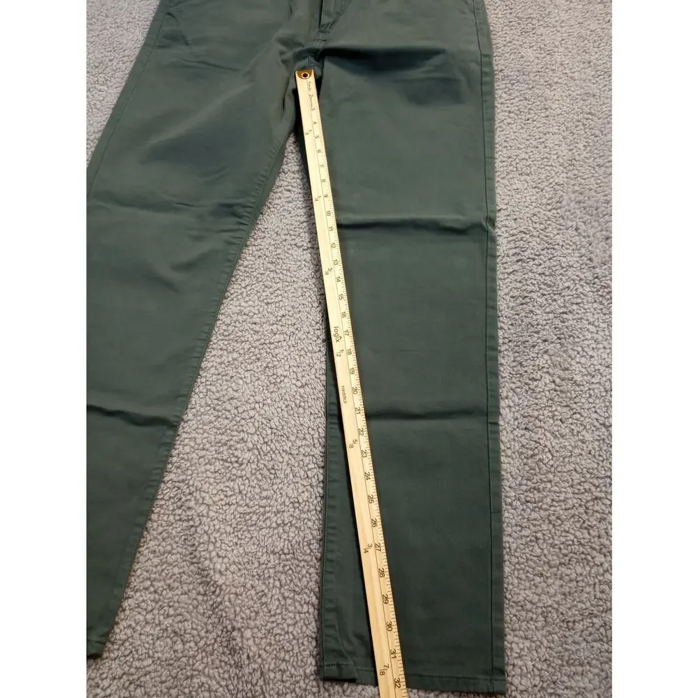 NWT Flint and Tinder Chinos Men's Size 34x32 Green 5 Pocket Tapered Fit (0980)